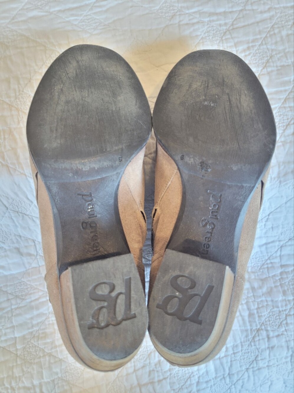 NWOT Paul Green 'Juno' Suede Ankle Bootie in Taupe with Buckle & Stacked Heel - Picture 7 of 12